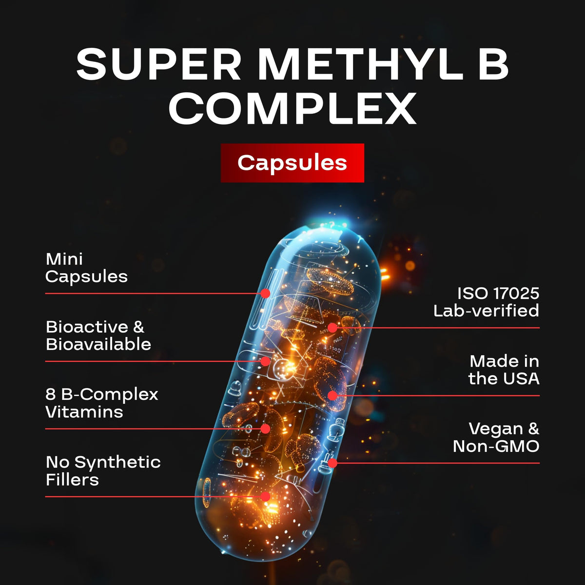 NEXGEN BLENDS Complément Alimentaire Complexe B Méthylé 60 Caps côté droit