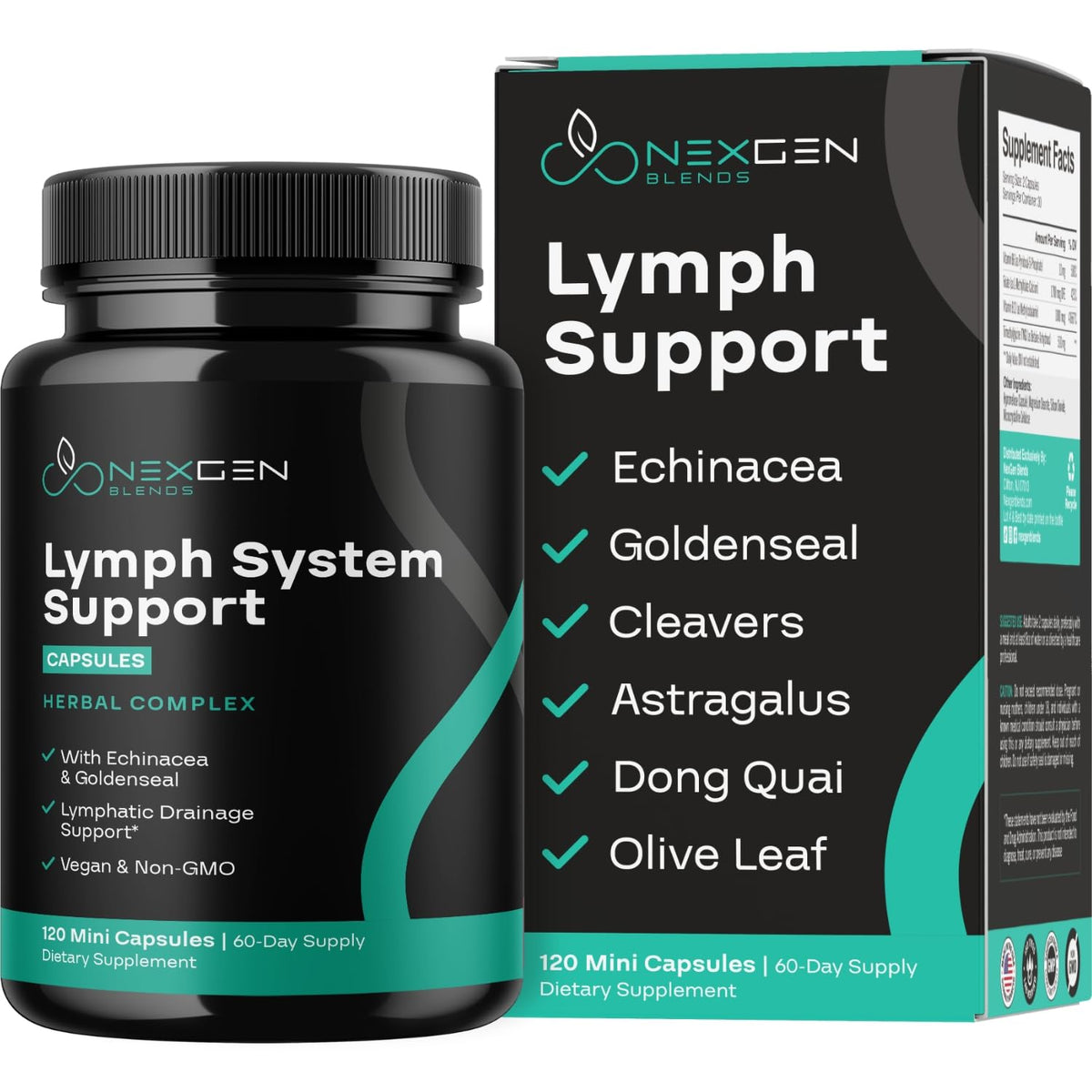 NEXGEN BLENDS Complément Alimentaire Soutien Lymphatique 109g vue avant