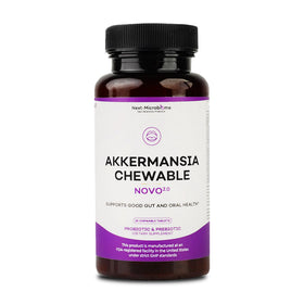 NEXT-MICROBIOME Complément Alimentaire Probiotique Akkermansia 30 comprimés mâchables