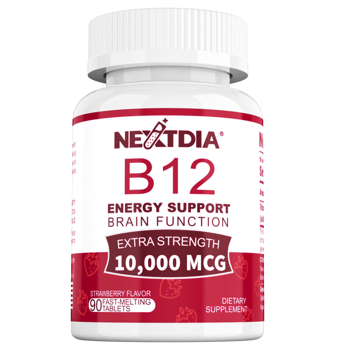 Nextdia B12 10 000 mcg comprimés sublinguaux au goût de fraise