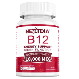 Nextdia B12 10 000 mcg comprimés sublinguaux au goût de fraise