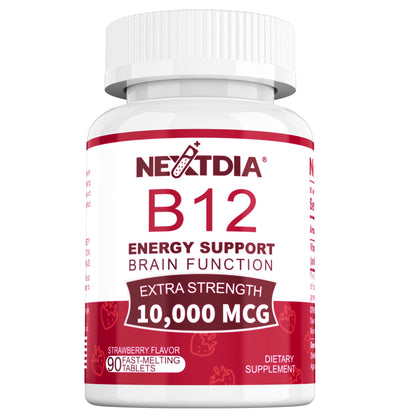 Nextdia B12 10 000 mcg comprimés sublinguaux au goût de fraise