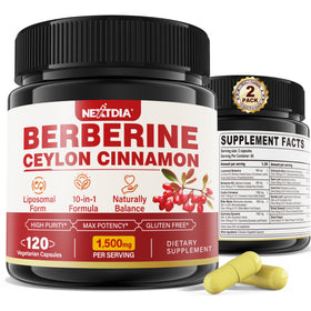 Nextdia Berbérine HCL 240 capsules vegan, vue avant du flacon