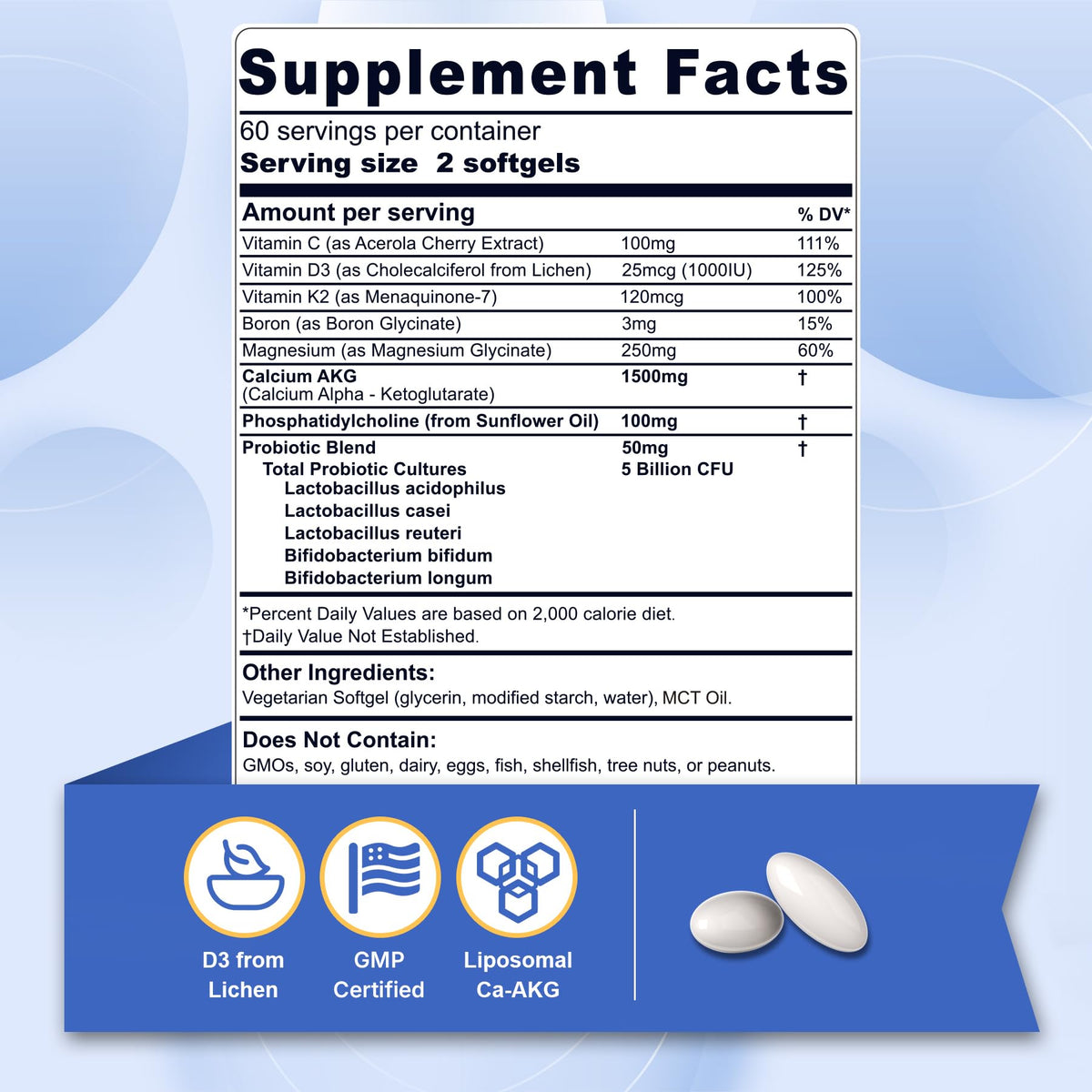 Nextdia Calcium AKG 1500mg gélules avec étiquette