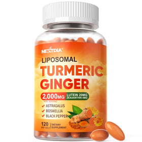 Nextdia Compléments Alimentaires Curcuma et Gingembre 2000mg vue de face