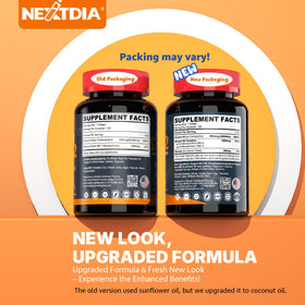 Nextdia D3 20 000 UI gélules de vitamine D3 et K2, vue de dos