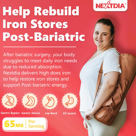 Nextdia Fer Bisglycinate 65mg gélules avec cerise acerola