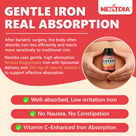 Nextdia Fer Bisglycinate 65mg gélules avec étiquette