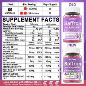 Nextdia Gélules de Safran avec Magnésium Glycinate 200g, côté de la boîte