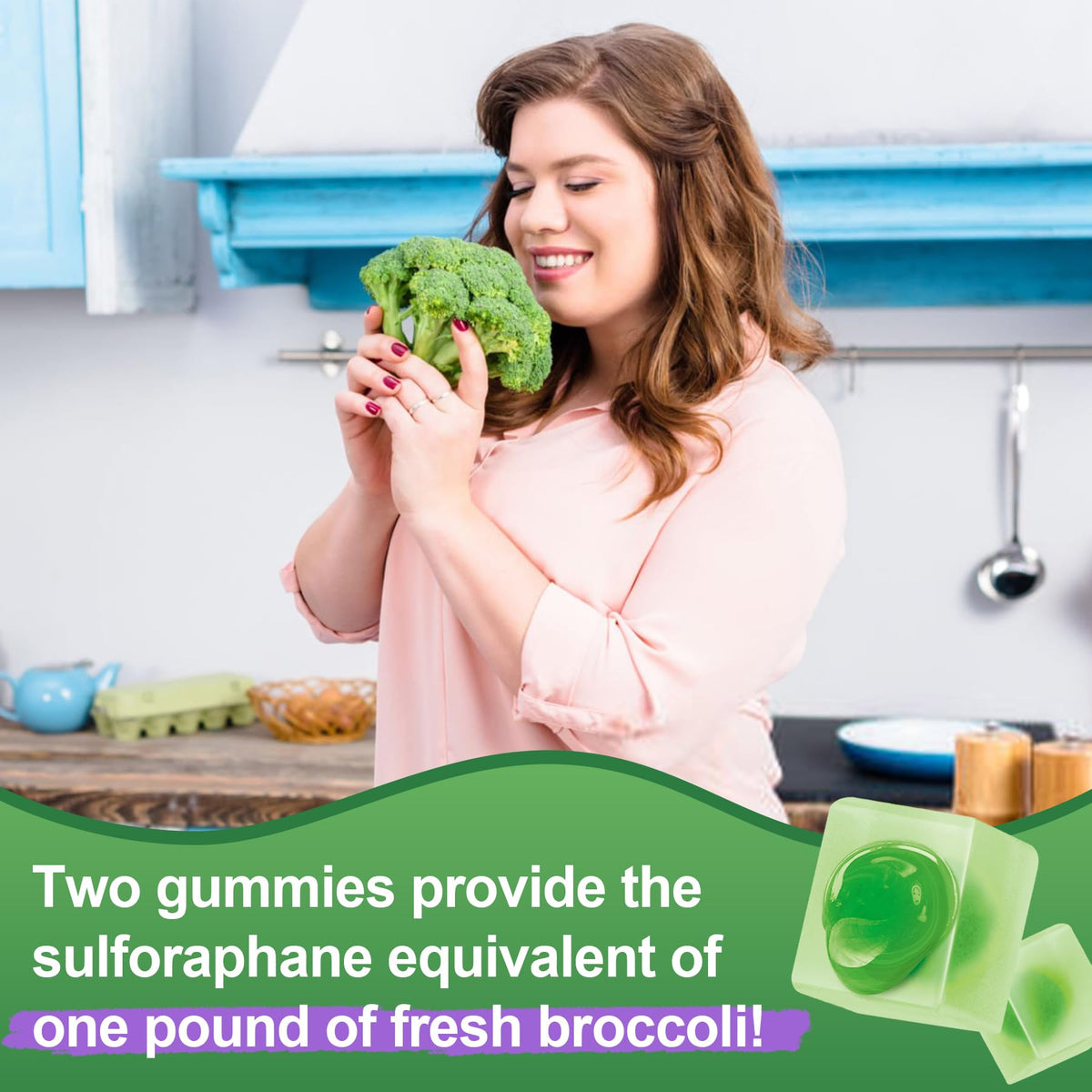 Nextdia Gommes au Sulforaphane 150mg en gros plan