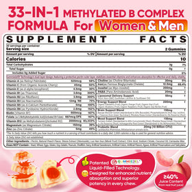 Nextdia Gummies B-Complex Methylé 2000 mcg B12 gummies sur une table