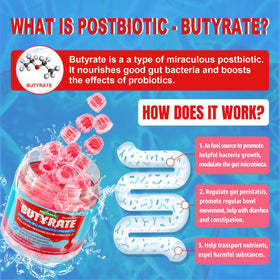 Nextdia Gummies Butyrate 500mg gummies à la pêche sur une table