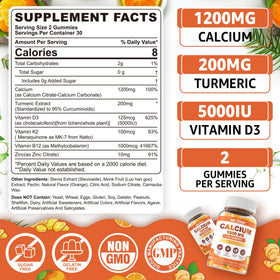 Nextdia Gummies Calcium 1200mg side view showing gummies