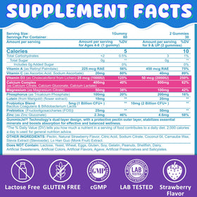 Nextdia Gummies Calcium 3-en-1, emballage et contenu