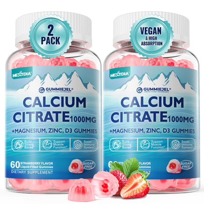 Nextdia Gummies Calcium Citrate 120 pièces packaging avant