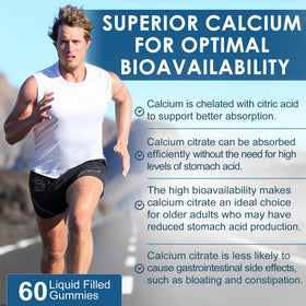 Nextdia Gummies Calcium Citrate 120 pièces sur une table en bois