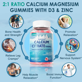 Nextdia Gummies Calcium Citrate 120 pièces vue de côté