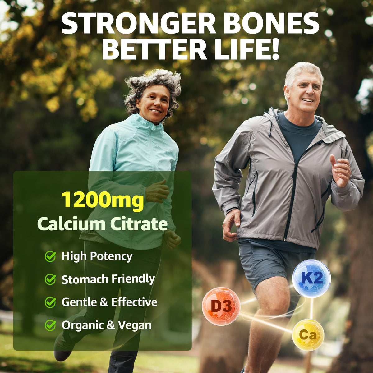 Nextdia Gummies Calcium Citrate 1200mg D3 K2 gummies in a hand