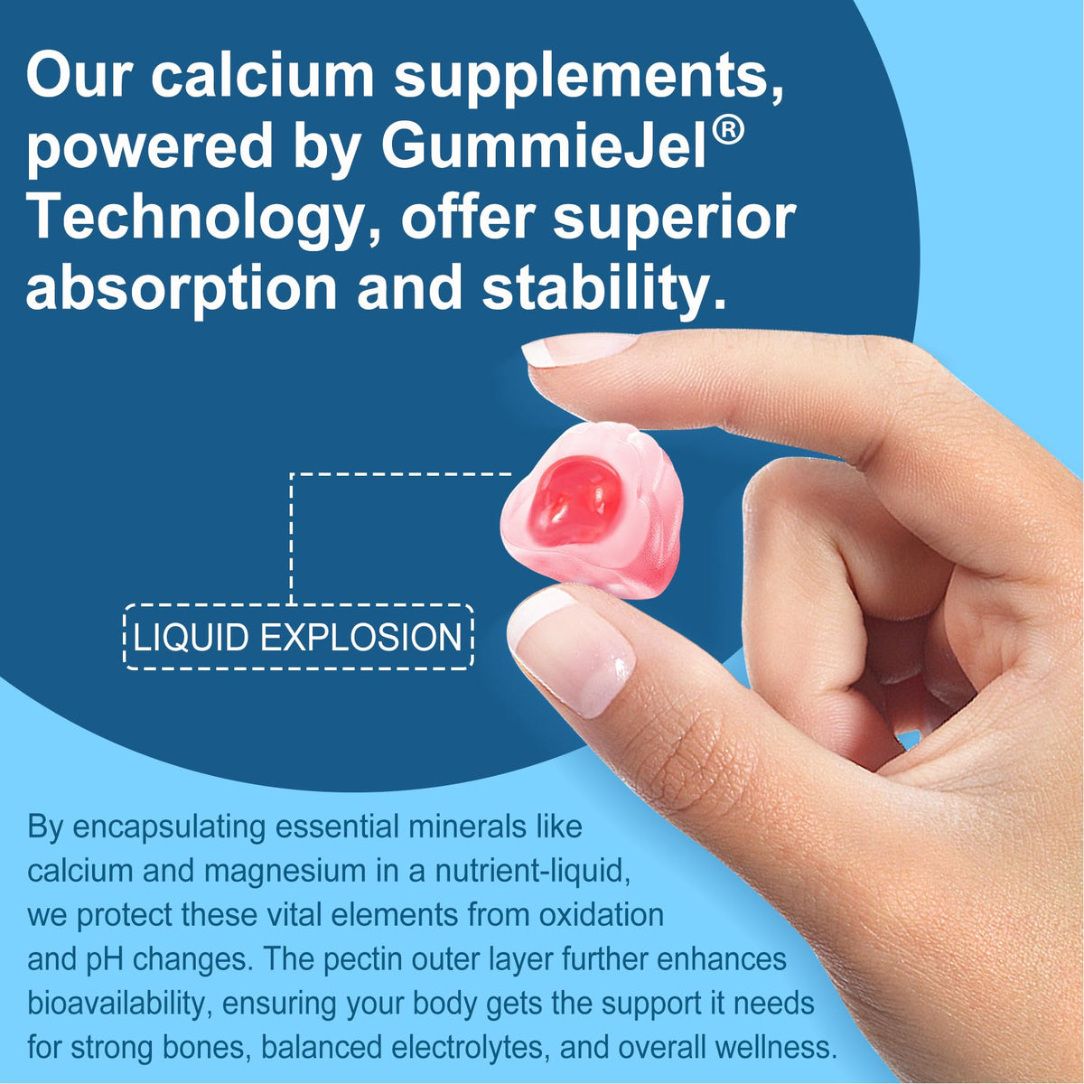 Nextdia Gummies Calcium Citrate 60Ct en gros plan sur le gummy