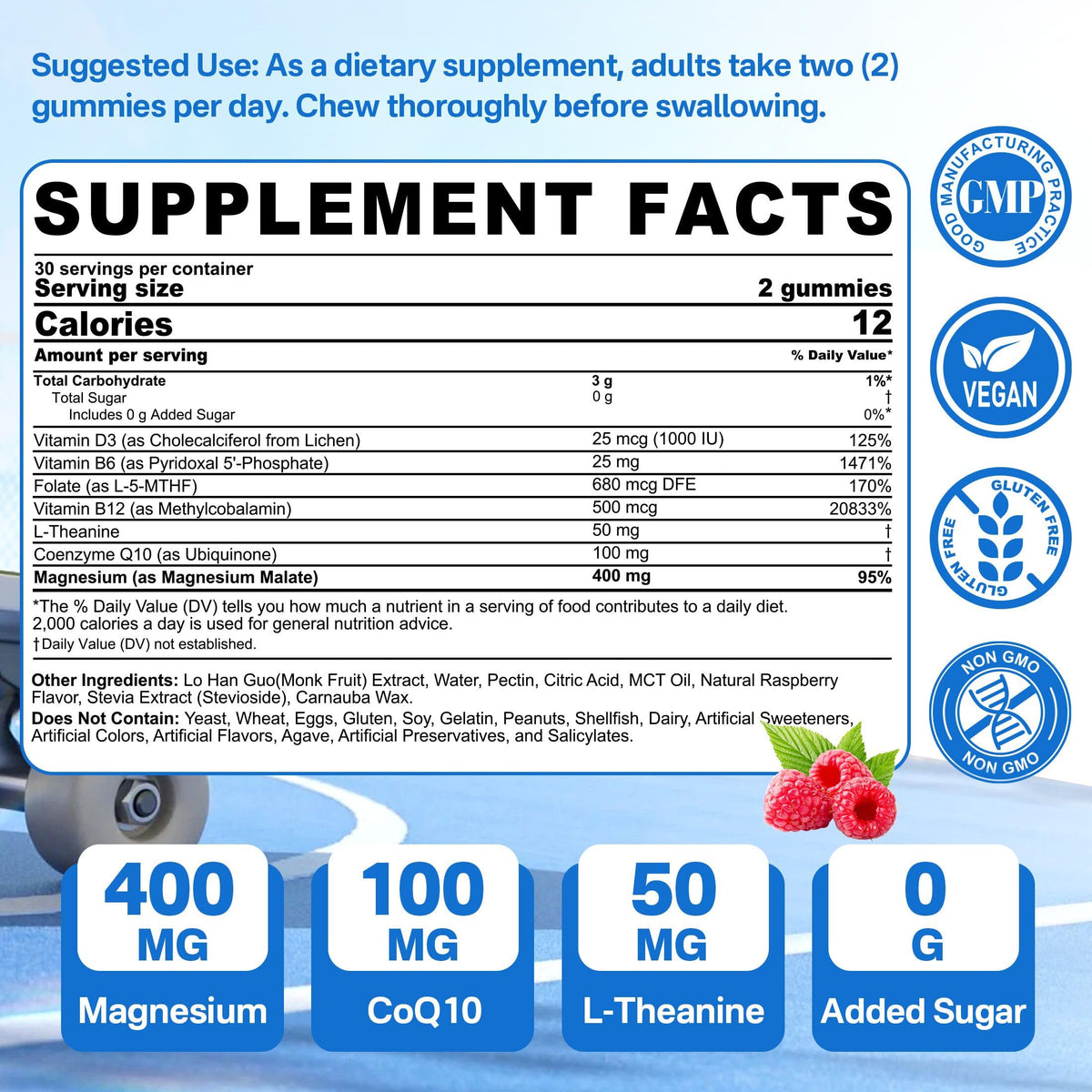 Nextdia Gummies de Magnésium Malate 400mg emballage