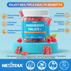Nextdia Gummies de Magnésium Malate 400mg goût framboise
