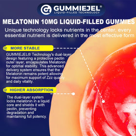 Nextdia Gummies de Mélatonine avec étiquettes détaillant les ingrédients