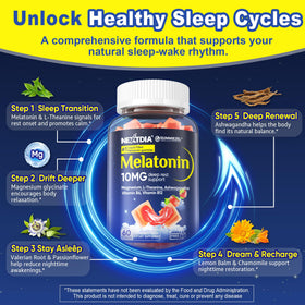 Nextdia Gummies de Mélatonine avec système de livraison GummieJel