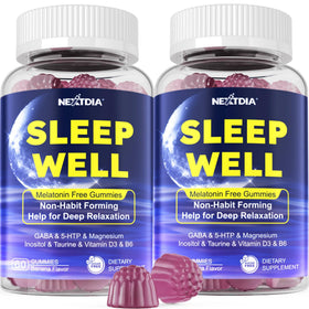 Nextdia Gummies de Sommeil Adultes 60 Gummies sans Mélatonine, vue de face