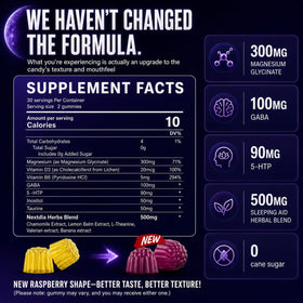 Nextdia Gummies de Sommeil Adultes, détails des ingrédients naturels