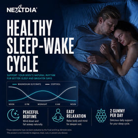 Nextdia Gummies de Sommeil Adultes sans Mélatonine, dosage par portion