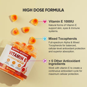 Nextdia Gummies de Vitamine E Liposomales 1000IU en gros plan