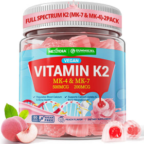 Nextdia gummies de vitamine K2 MK-7 et MK-4, vue de face