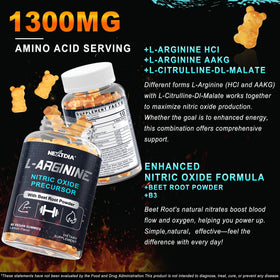 Nextdia Gummies L-Arginine 1300mg sans sucre, vue de côté