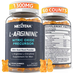 Nextdia Gummies L-Arginine 1300mg sans sucre, vue de face