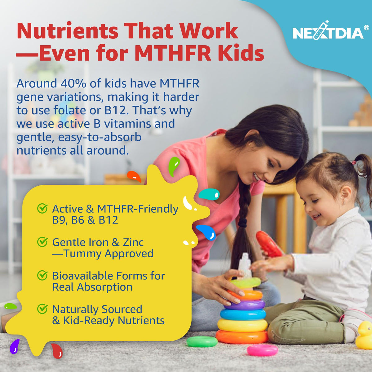 Nextdia Gummies Multivitamines Enfants 2 Pack 449g sur fond blanc
