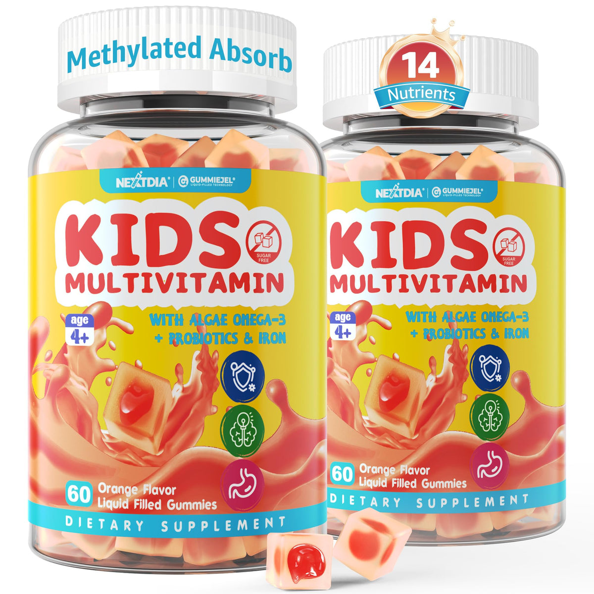 Nextdia Gummies Multivitamines Enfants 2 Pack 449g vue de face