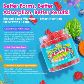 Nextdia Gummies Multivitamines Methylées Ados 455g sur une table