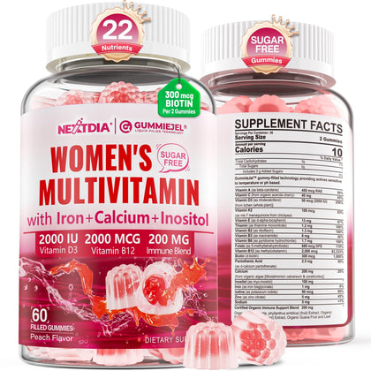 Nextdia Gummies Multivitamines Methylées Femmes 240g vue de face