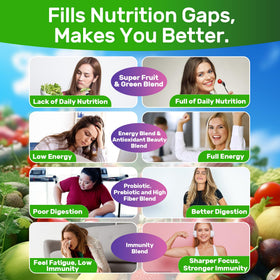 Nextdia Gummies Multivitamines Super Greens 222g sur une table