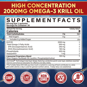 Nextdia Gummies Omega 3 Huile de Krill Liposomale 2000mg emballage