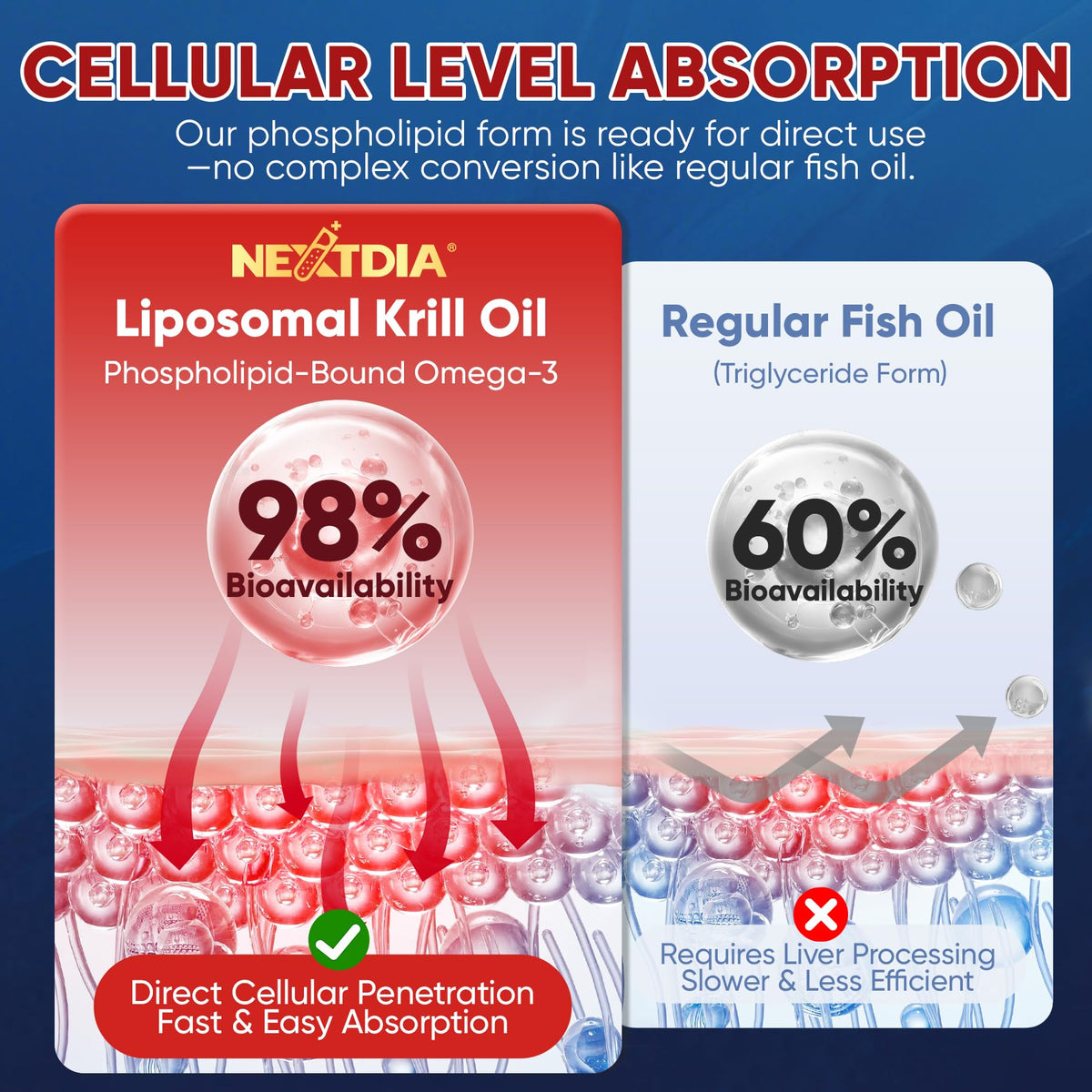Nextdia Gummies Omega 3 Huile de Krill Liposomale 2000mg texture moelleuse