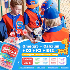 Nextdia Gummies Omega 3 pour enfants, pot fermé sur fond blanc