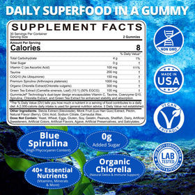 Nextdia Gummies Spiruline Bleue Bio Chlorella - emballage