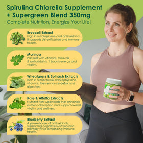Nextdia Gummies Spiruline & Chlorelle 240g gummies with fresh blueberries
