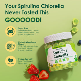 Nextdia Gummies Spiruline et Chlorelle dans une main