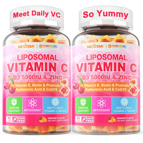 Nextdia Gummies Vitamine C 1000mg D3 5000IU Zinc vue de face