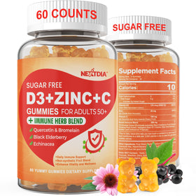 Nextdia Gummies Vitamine C D3 Zinc 50+ emballage avant