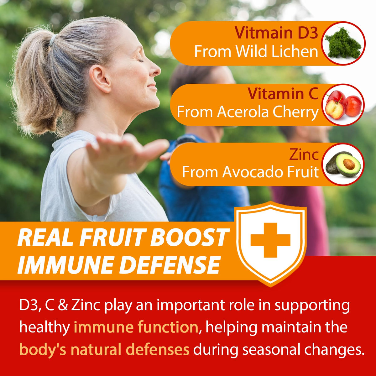Nextdia Gummies Vitamine C D3 Zinc 50+ ingrédients listés