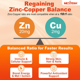 Nextdia Gummies Zinc Picolinate 120 unités, utilisation quotidienne