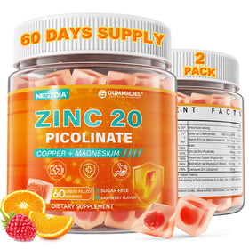 Nextdia Gummies Zinc Picolinate 120 unités, vue de face